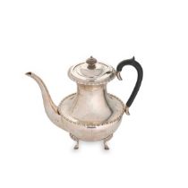 A George V silver coffee pot,