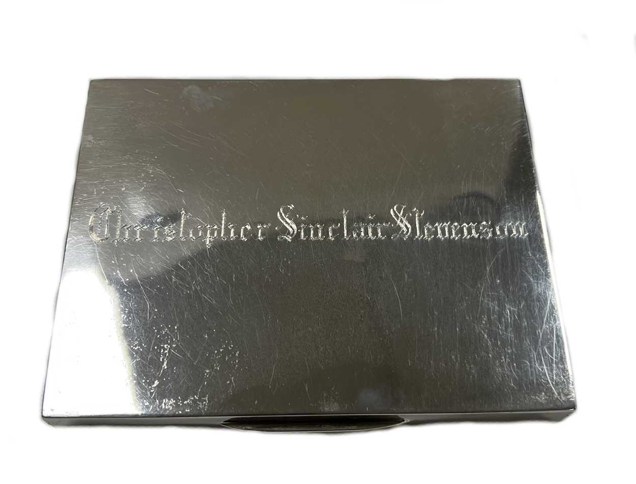 Andrew A. Taylor for Cartier - An American metalwares silver table cigarette box,