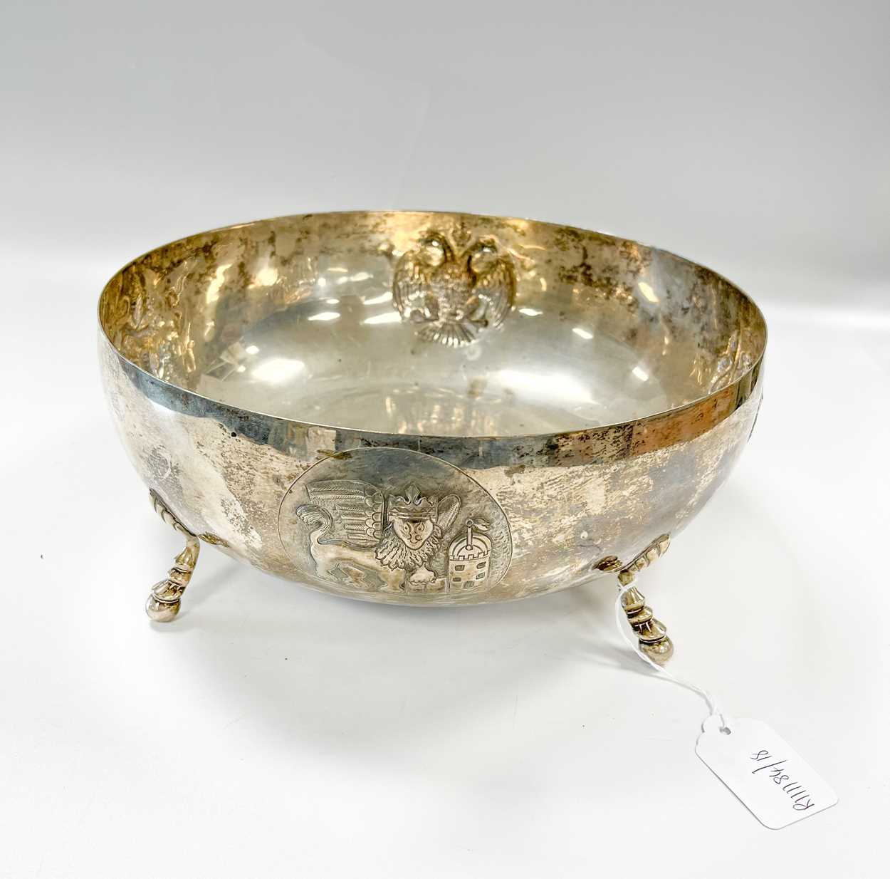 An early 20th century Cypriot metalwares fruit bowl, - Image 2 of 5