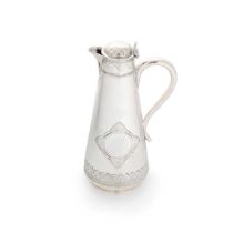 A Victorian silver lidded water jug,
