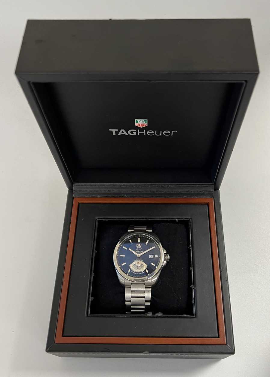 Tag Heuer - A Steel 'Grand Carerra' wristwatch, - Image 7 of 10