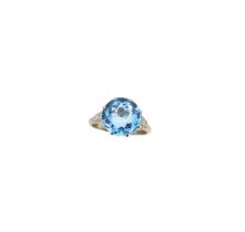 An early 20th century aquamarine and diamond ring,