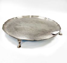 A George V silver salver,