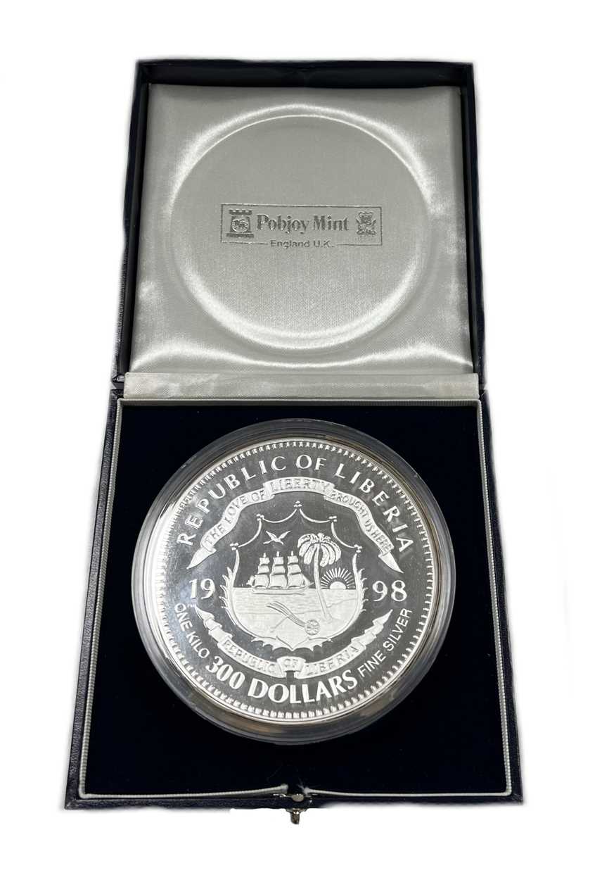 Republic of Liberia 300 dollar proof coin,