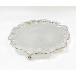 A Victorian silver salver,