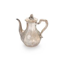 A Victorian silver coffee pot, mark of William Ker Reid,