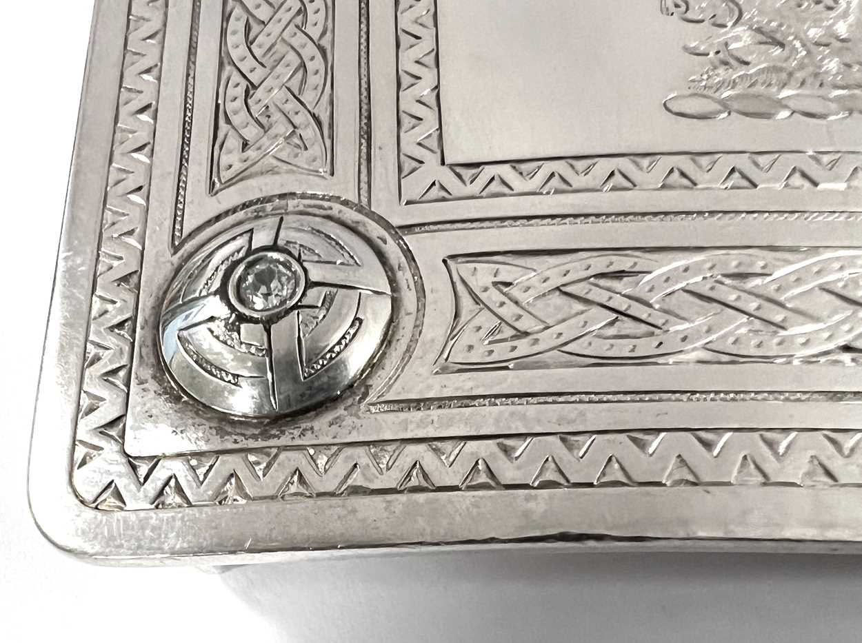 A 20th century silver and diamond set Highlander's dress belt buckle and a silver kilt pin, - Image 4 of 14