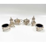 An Elizabeth II silver 6-piece cruet set,