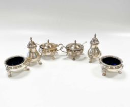 An Elizabeth II silver 6-piece cruet set,