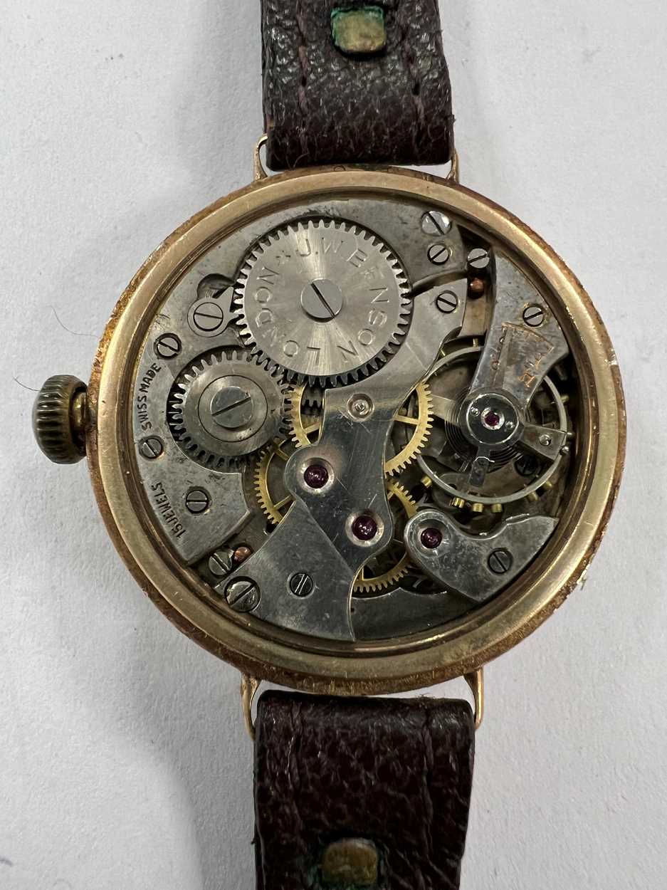 J.W. Benson, London - A 9ct gold 'Trench' style wristwatch, - Bild 5 aus 5