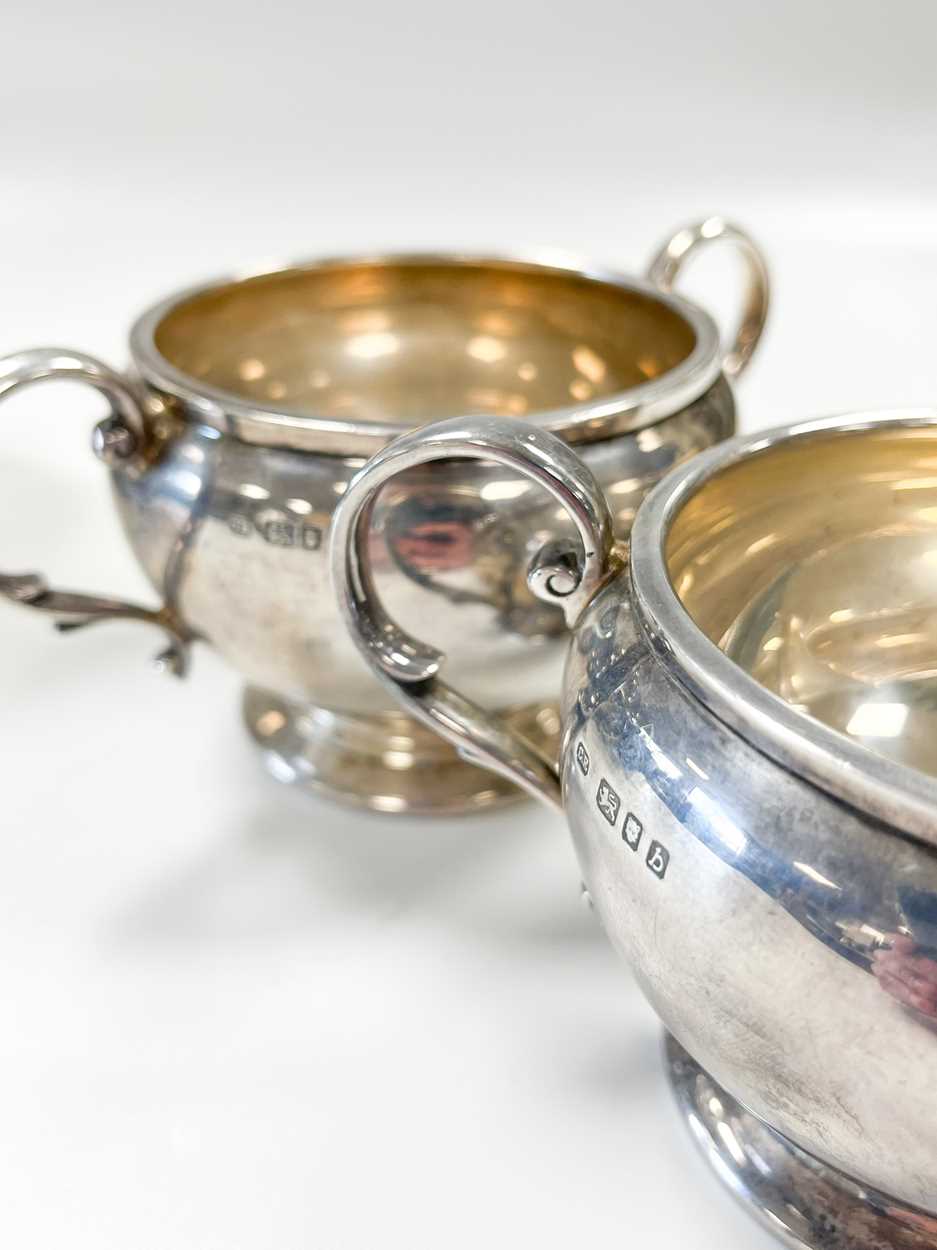 An Elizabeth II silver 4-piece tea set, - Image 6 of 8