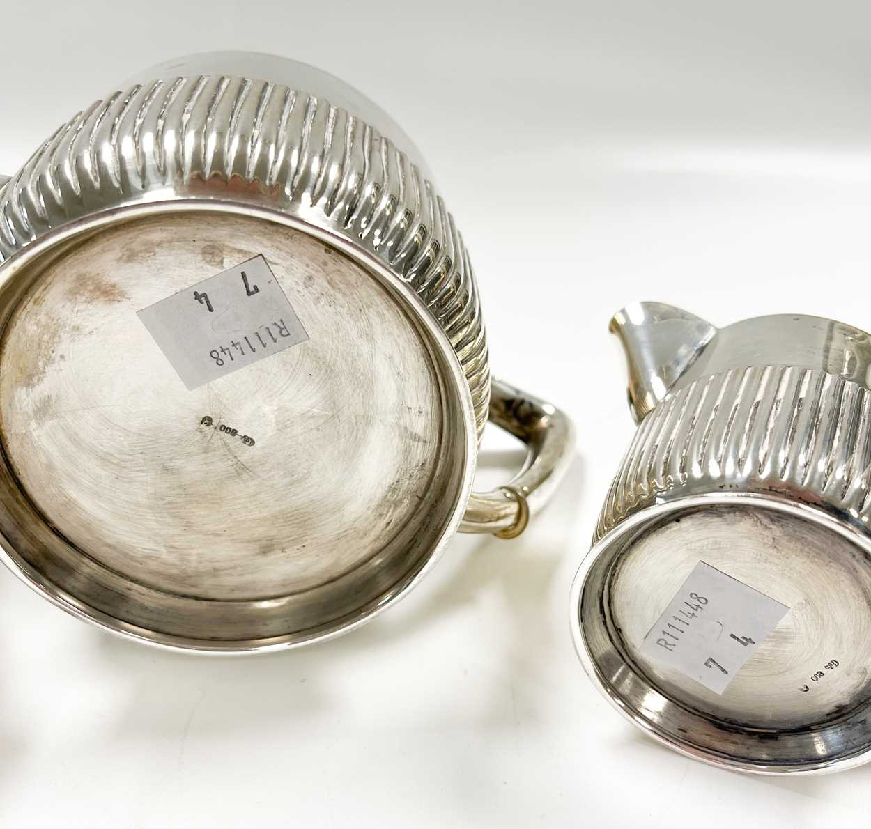 An early 20th century German metalwares silver 4-piece tea and coffee set, - Image 4 of 5