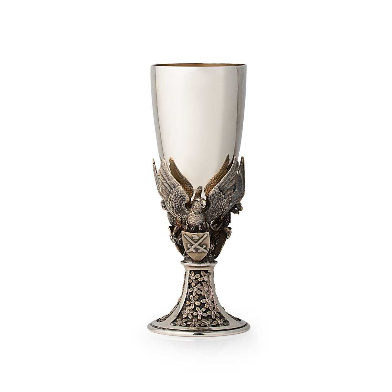 An Elizabeth II silver commemorative goblet,