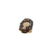 A smoky quartz dress ring,