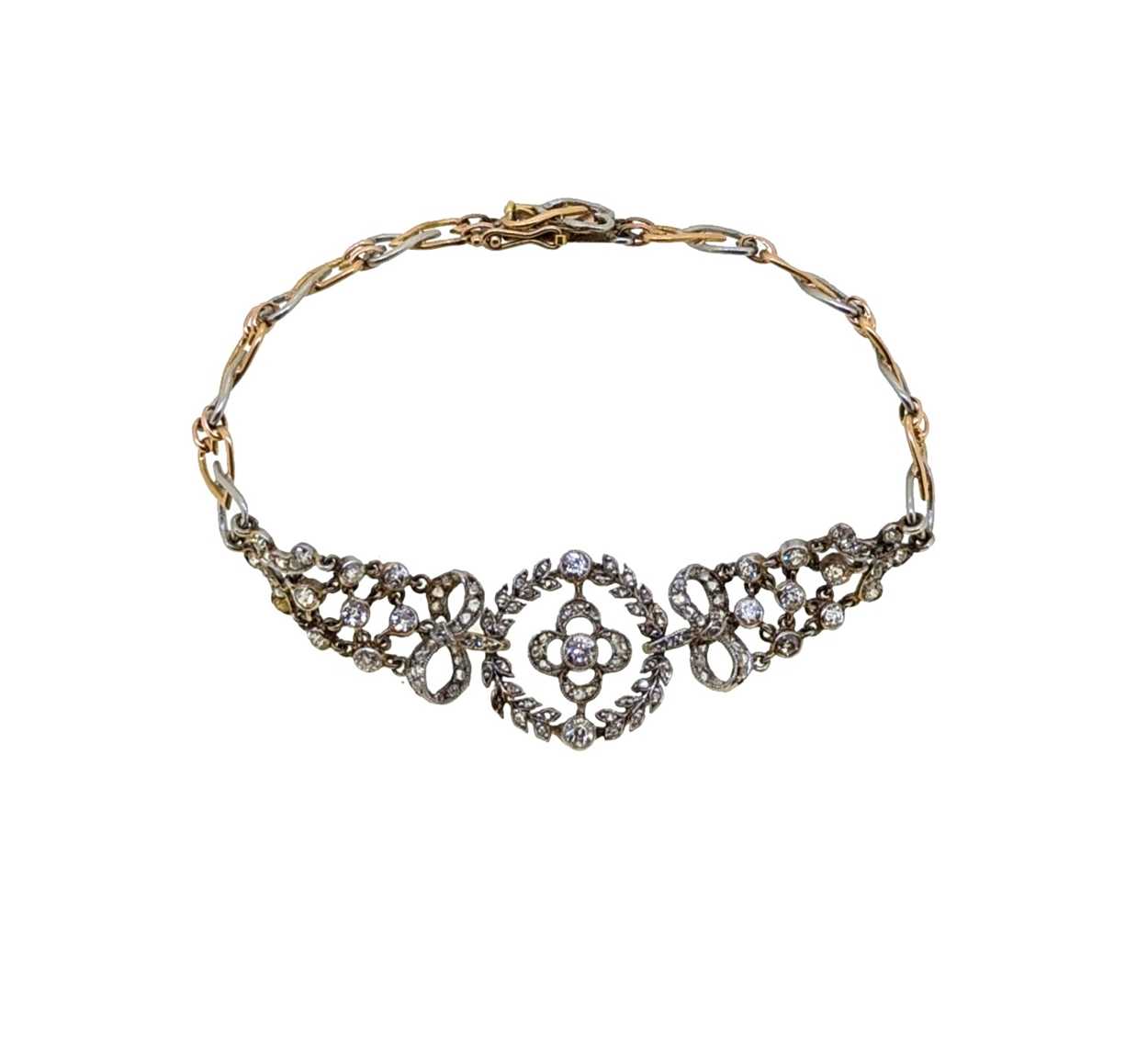 A belle époque diamond bracelet, - Image 2 of 3