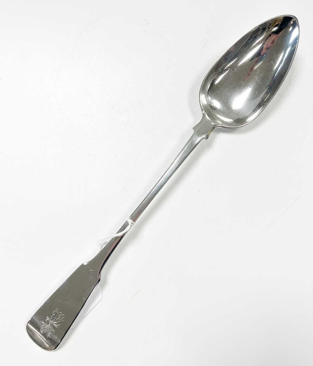 Edinburgh - A George III 18th century silver basting spoon,