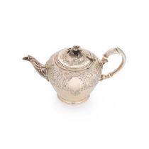 A Victorian silver bachelor's teapot,