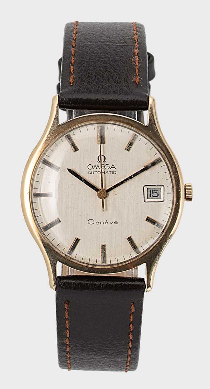 Omega - A 9ct gold wristwatch,