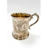 A Victorian silver christening mug,