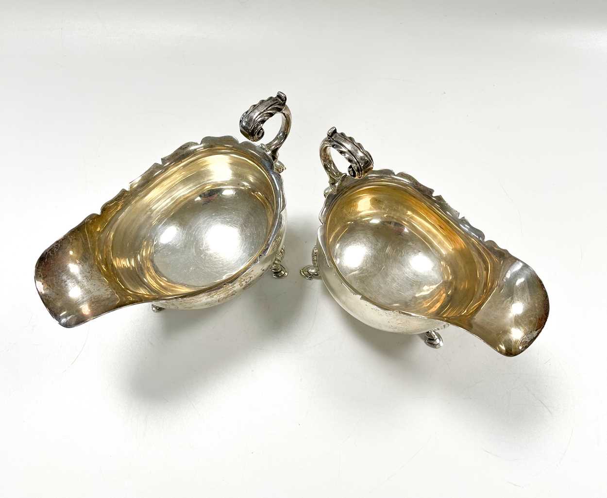 2 Edward VII silver sauce boats, - Image 3 of 5