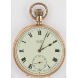 Longines for Speed & Son, Kings Lynn - A 9ct gold open faced pocket watch,