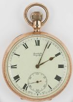 Longines for Speed & Son, Kings Lynn - A 9ct gold open faced pocket watch,