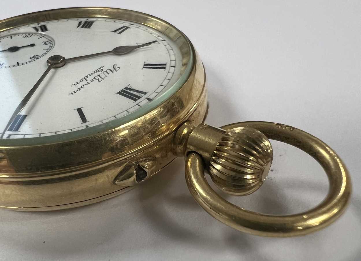 J.W. Benson, London - An 18ct gold open faced pocket watch, - Bild 3 aus 6