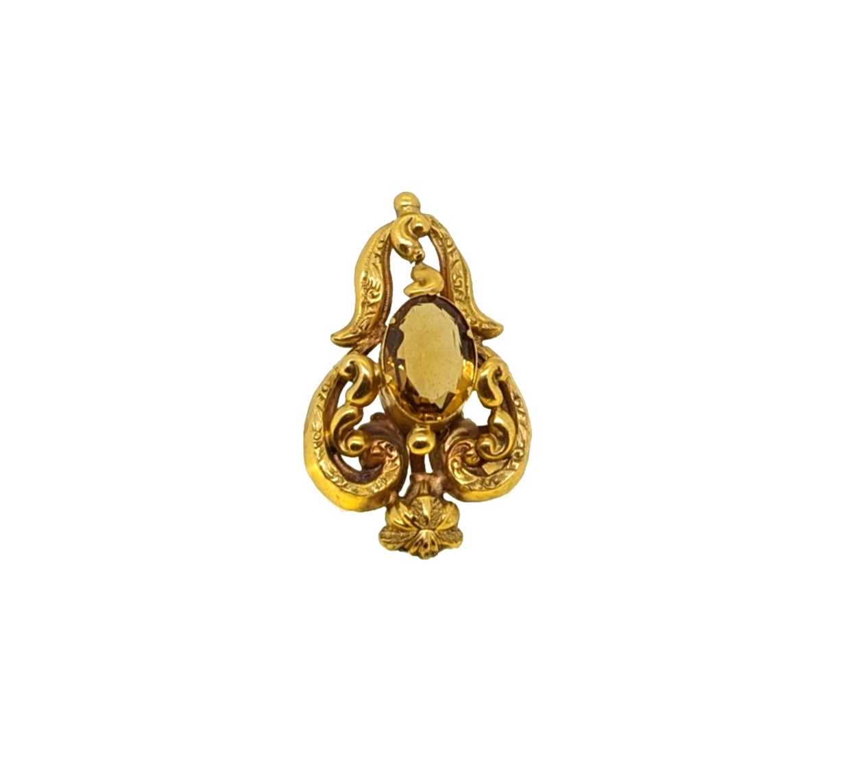 A Victorian two piece citrine brooch, - Image 5 of 6