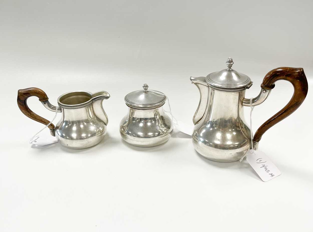 A (possibly) Italian metalwares 3- piece coffee set, - Image 2 of 6