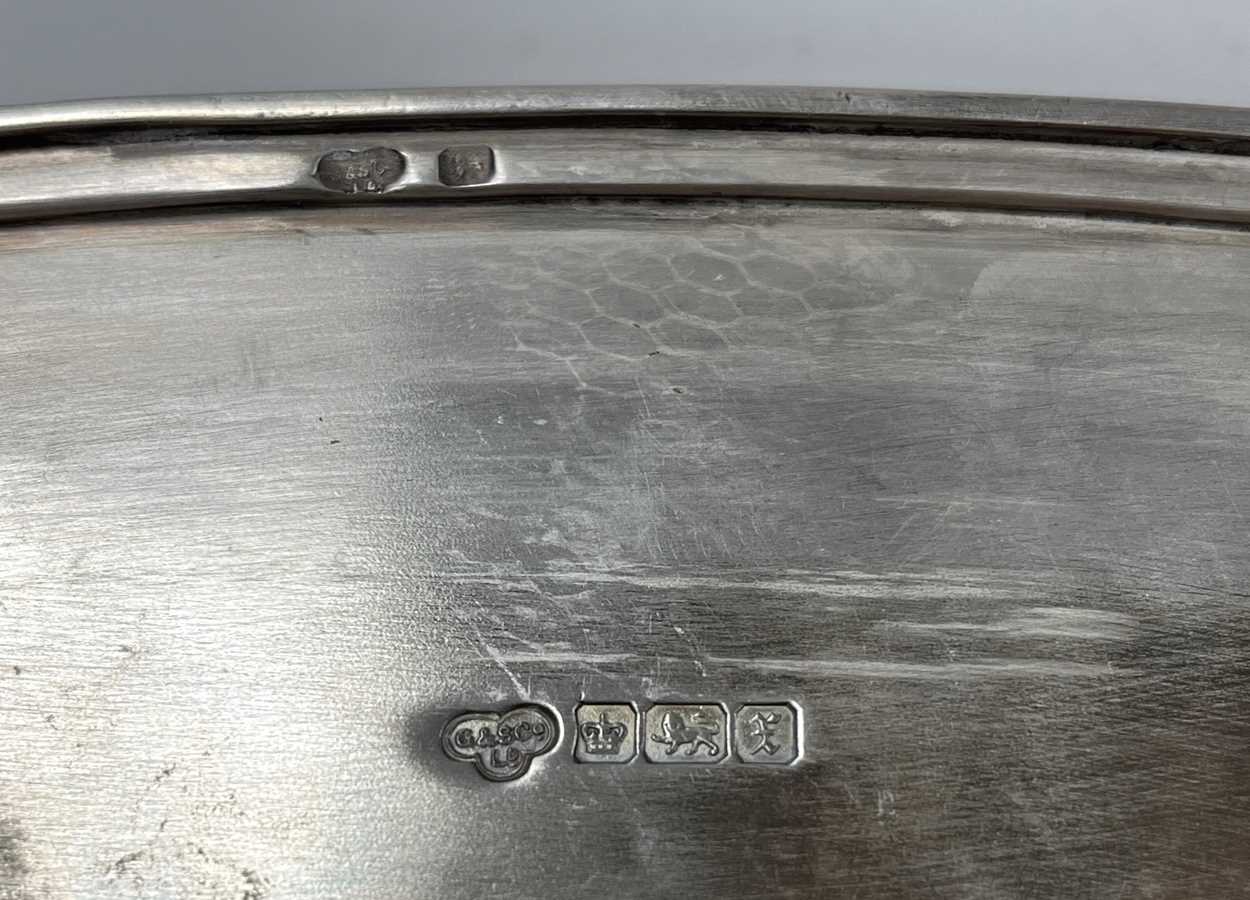 A George V silver gallery tray, - Image 4 of 4