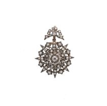 A Victorian diamond set pendant/brooch,