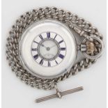 Army & Navy Co-operative Society, London - A Victorian silver half hunter pocket watch with later wa