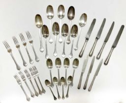 A 108-piece set of George V silver cutlery and flatware,