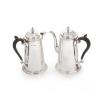 An Edward VII silver 2-piece café-au-lait set,