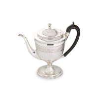 An Edward VII silver coffee pot,