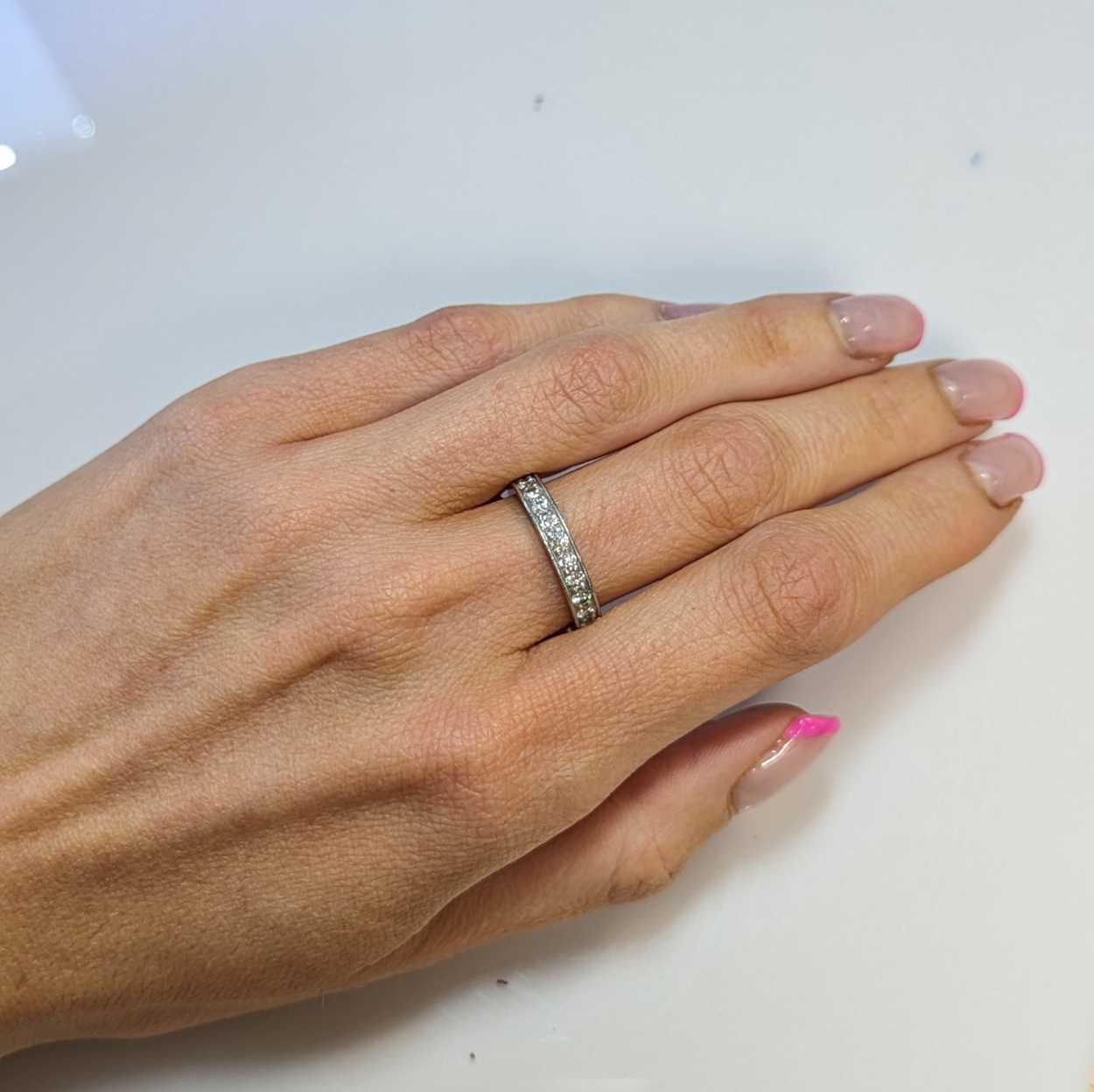 Tiffany & Co - A diamond set full eternity ring, - Image 4 of 5