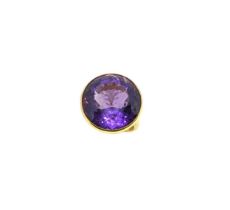 An 18ct gold amethyst ring,
