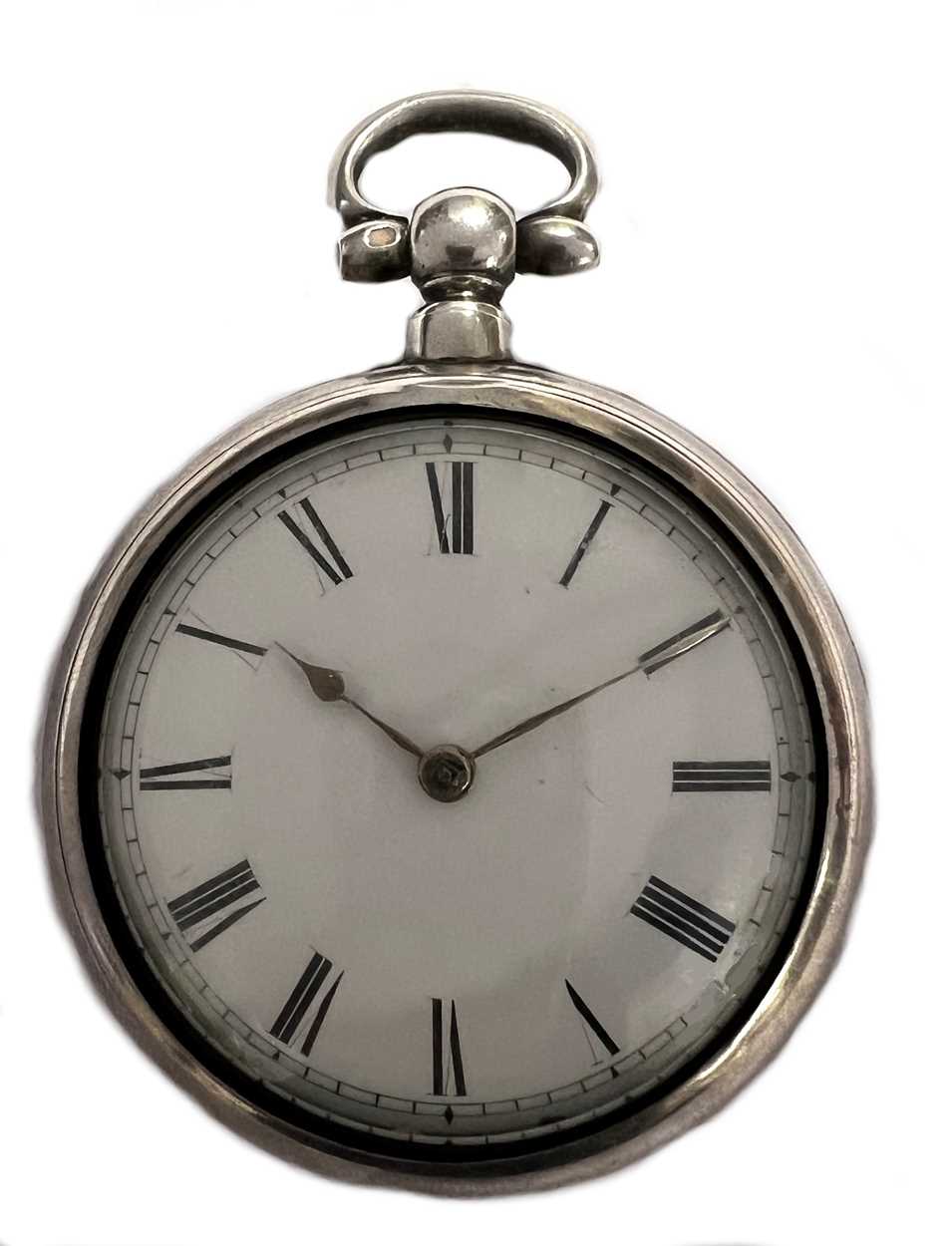 William Hardy, Aberdeen - A mid 19th century silver pair cased pocket watch with later watch chain, - Image 2 of 15