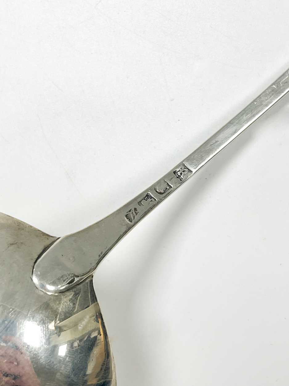 A George III 18th century silver soup ladle, - Image 2 of 2
