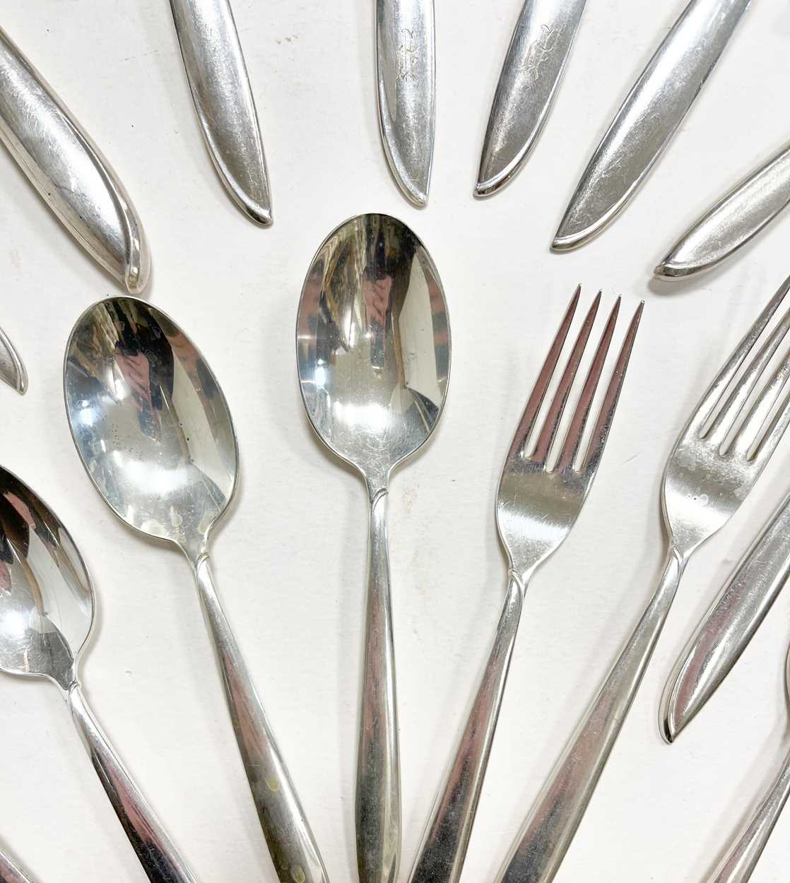 A 67-piece set of mid 20th century American metalwares silver cutlery and flatware, - Image 4 of 5