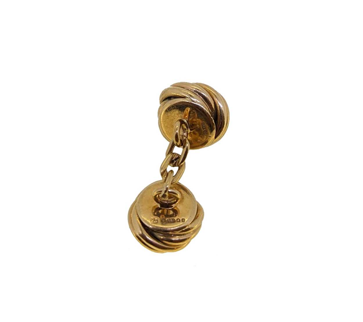 Kurt Weiss for Asprey - A pair of 9ct gold knot style cufflinks, - Image 3 of 3
