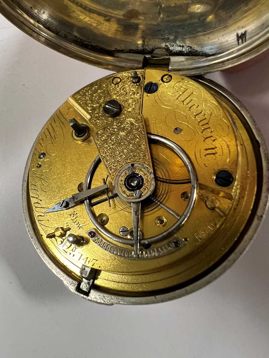 William Hardy, Aberdeen - A mid 19th century silver pair cased pocket watch with later watch chain, - Bild 8 aus 15