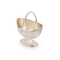 An Elizabeth II silver swing handled sugar basket, mark of Garrard & Company,