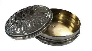A George III silver box and cover,