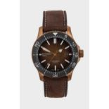 Christopher Ward - A bronze alloy limited edition 'C60 Trident Bronze Ombré' wristwatch,