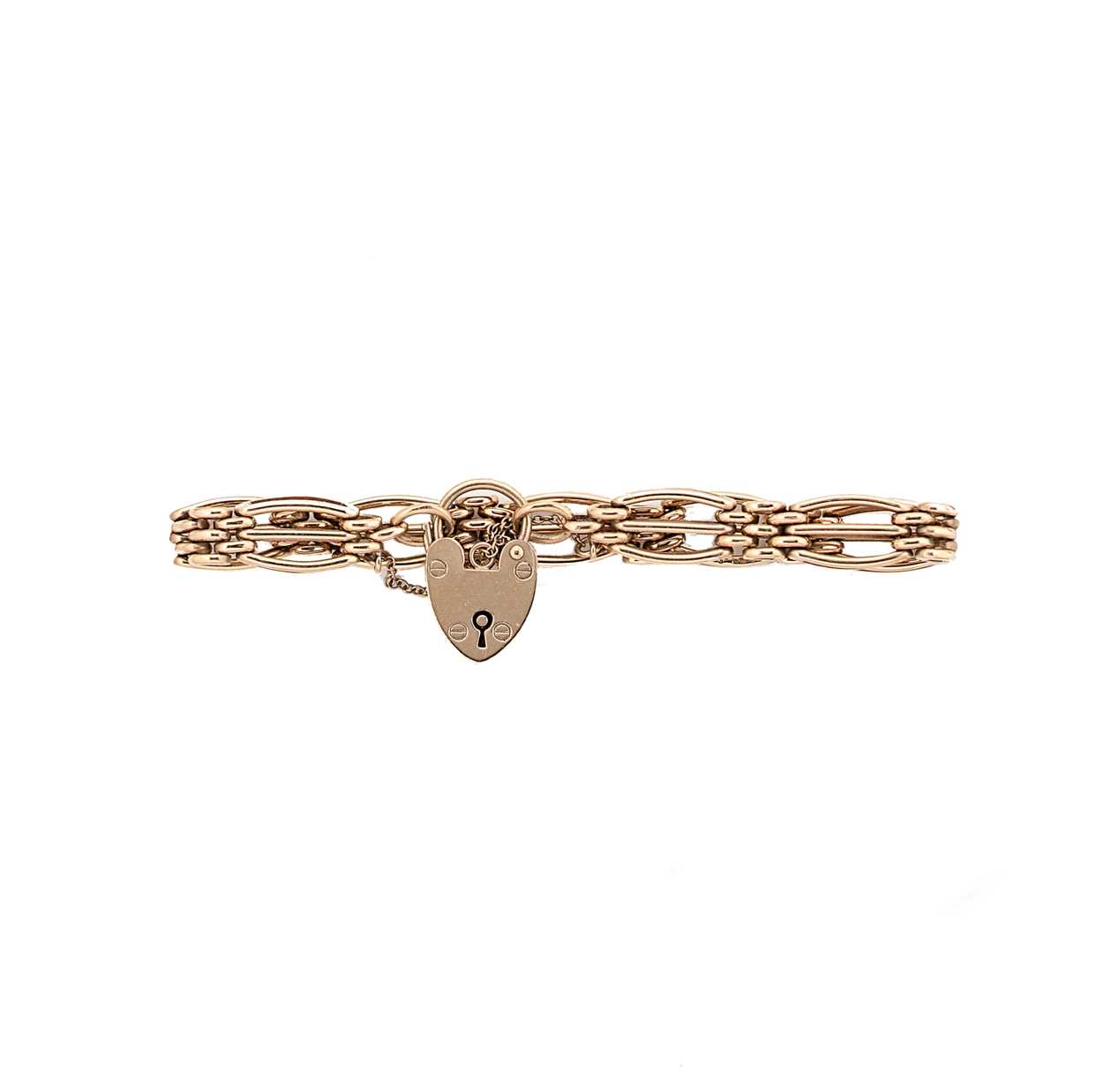 A late 20th century 9ct gold bracelet,
