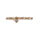A late 20th century 9ct gold bracelet,