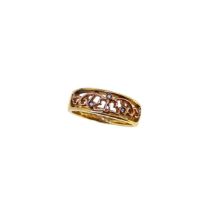 Clogau - A 9ct yellow and rose gold 'Cariad' ring,