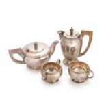 An Elizabeth II silver 4-piece tea set,