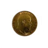 A 'King's Head' half sovereign,